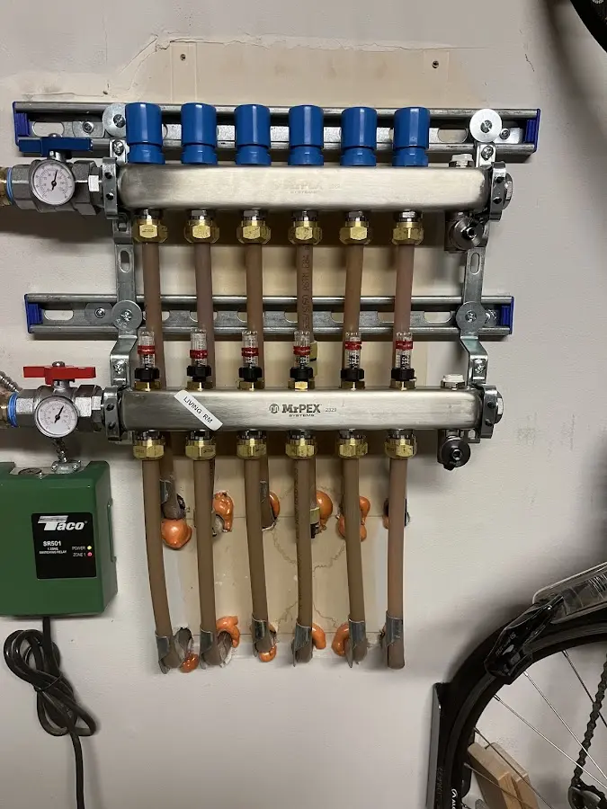 Plumber performing Gas Line Installation at a residential property in Wildwood Lake